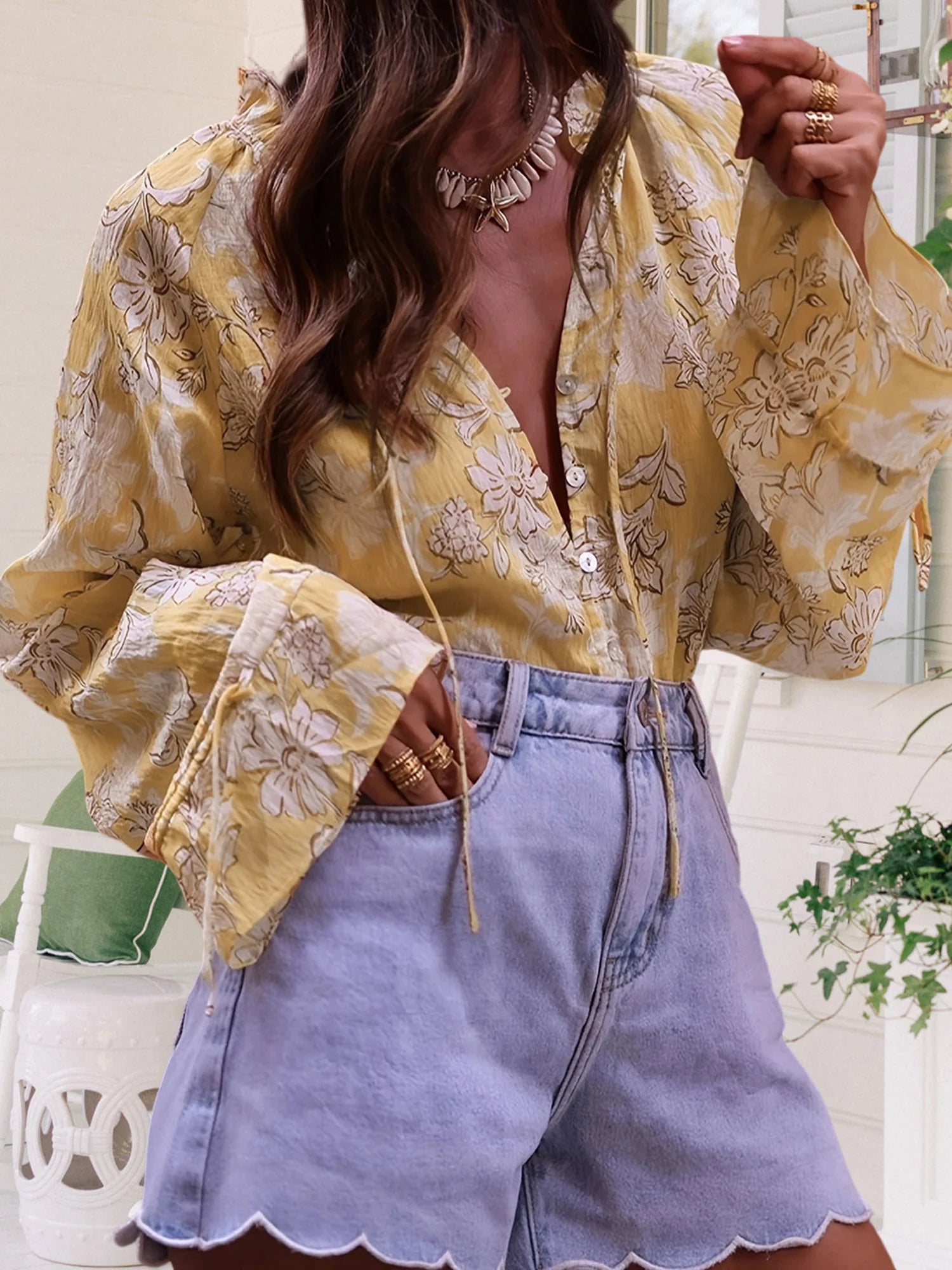 Boho Floral Blouse